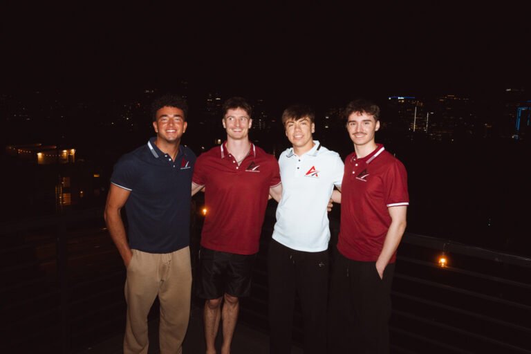 Apex Estate Partners agents in branded polos at a team night