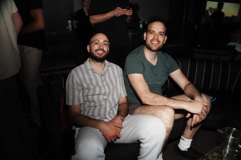 Two Apex producers at a company gathering