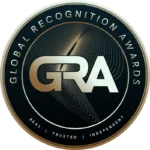 Global Recognition Awards seal, marked real, trusted, independent